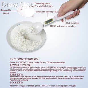 *Kitchen Food Scale High Precision Weighing Spoon for Portio