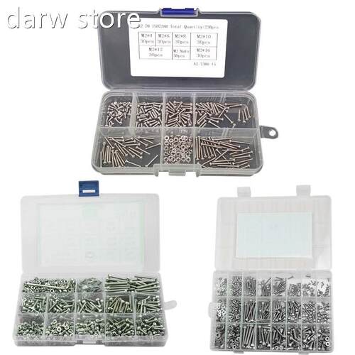 1S110pcs/set Hex ocket Cap Had Screw Nu1t Set Stainless Sete