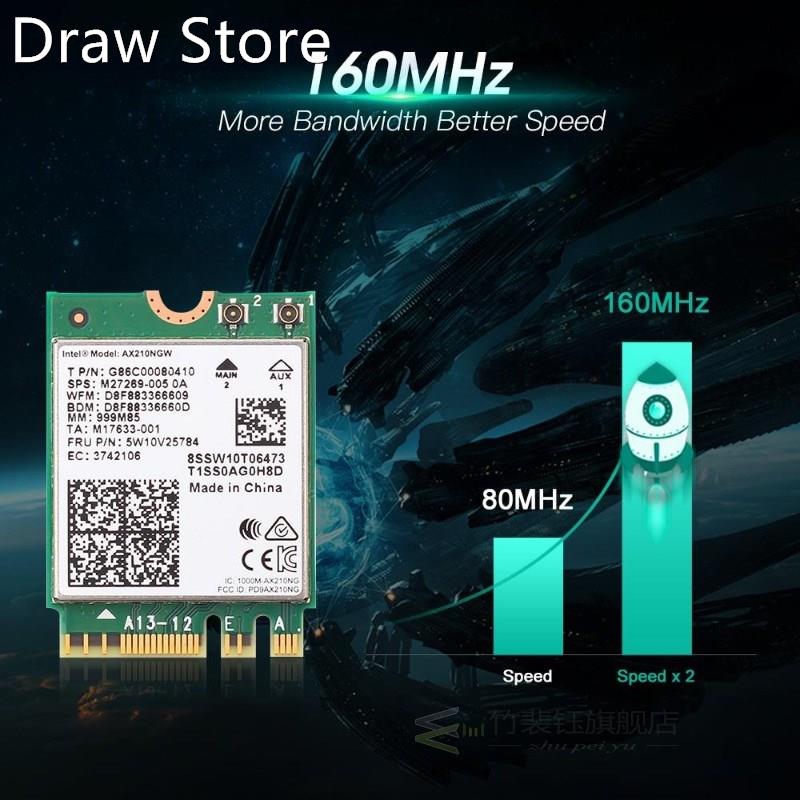 EDUP Intel Network Adapter AX210 Wifi 6E Card Bluetooth 5.2