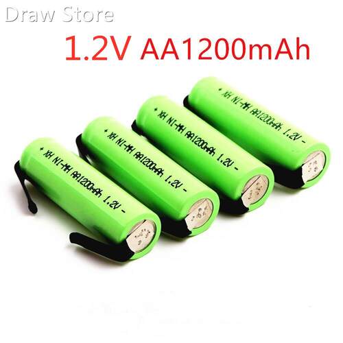 1.2V AA rechargeable battery 1200mah 2A ni mh nimh cell pac