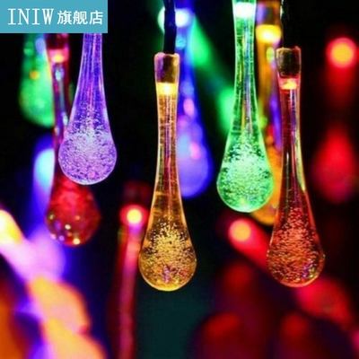 Outdoor Garland Street LED String Holiday Lights Solar Power