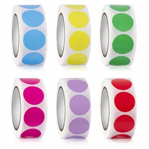 2022 New 1000 Pieces /Roll Color Coding Labels Sticker Decor