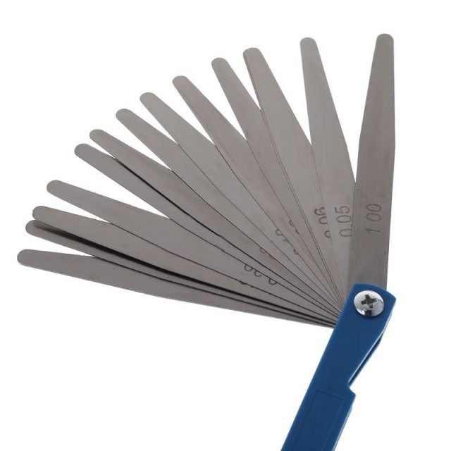 Stainless Steel Feeler Gauge 14 Blade Thickness Gap Metric F