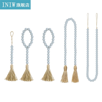 Wood Bead Garlands Wall decor Hanging Home Decoration ohemia
