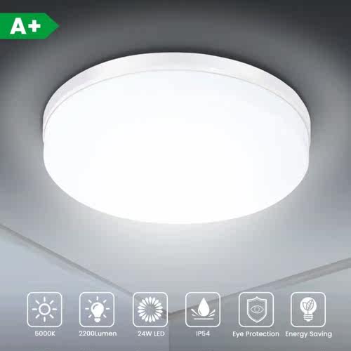 23.5CM Modern LED Ceiling Lights Flat Round IP54 Modern Pend