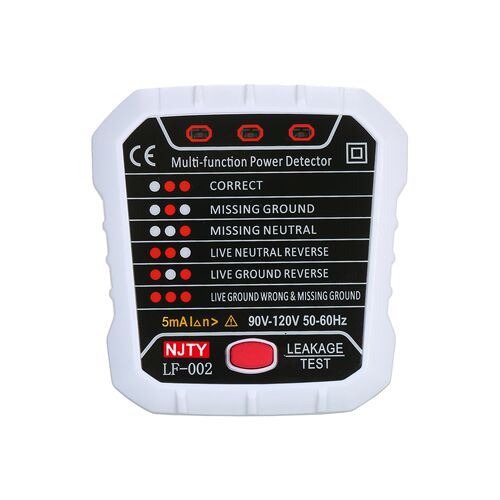 NJTY Socket Tester Automatic Neutral Live Earth Wire Testing