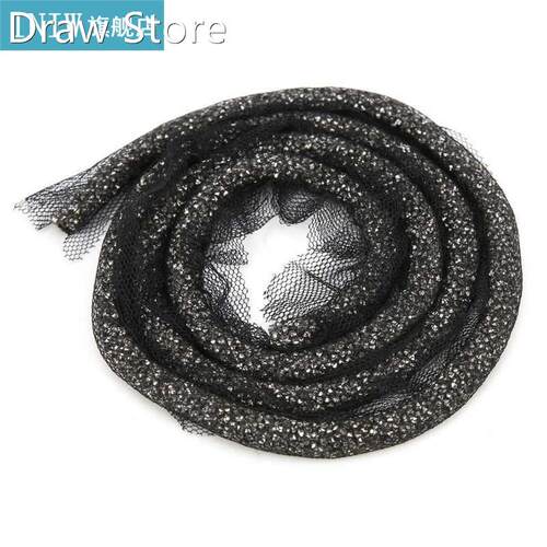 Rhinestone Rope Semicircle Double Pointed Mine Gray Black Co
