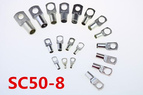 10Pcs SC 50-8 50mm2 8mm Bolt Hole Tinned Copper Cable lugs B