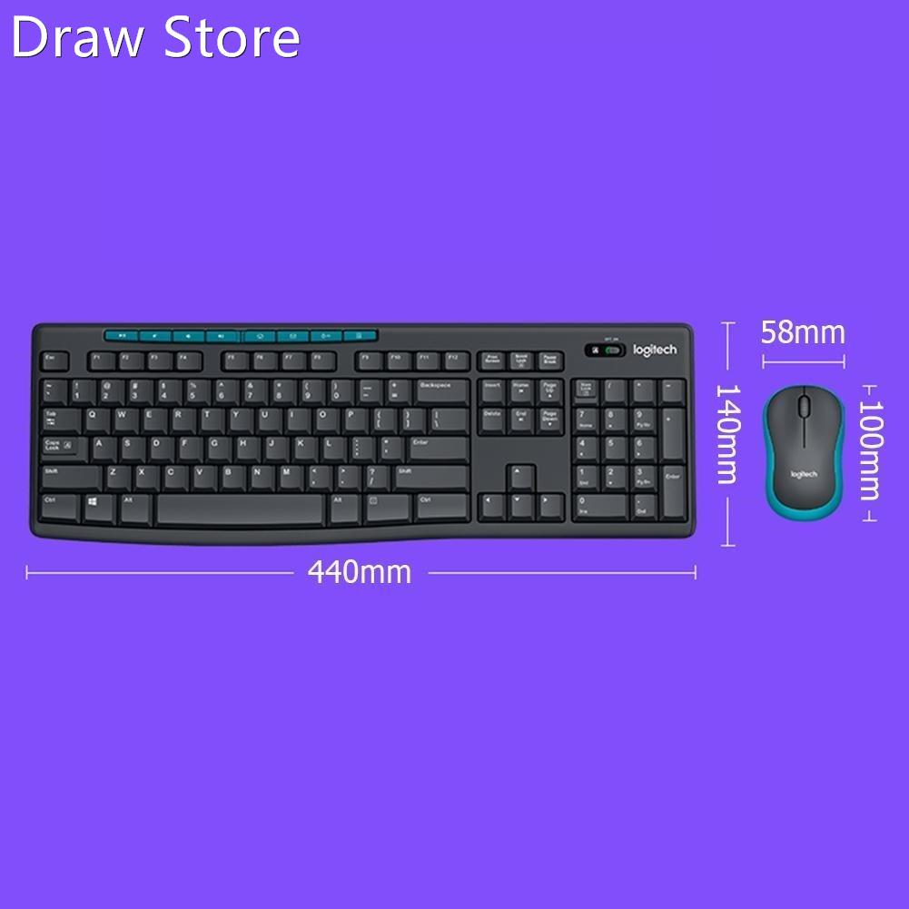 MK275 USB Wireless Keyboard 1000 DPI Optical Ergonomic Mouse
