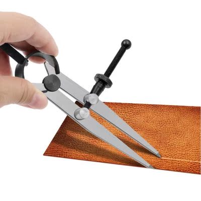 Adjustable Leather Compass Lockable Carbon Steel Divider Win