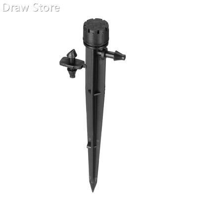 15 Pcs Black Adjustable Spray Drippers, 360 Degree Micro Emi