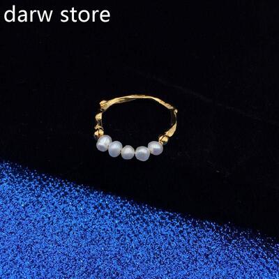 Originl1 Design Handmade Pearl Rintgs Whie  BaraoqueFreshwat