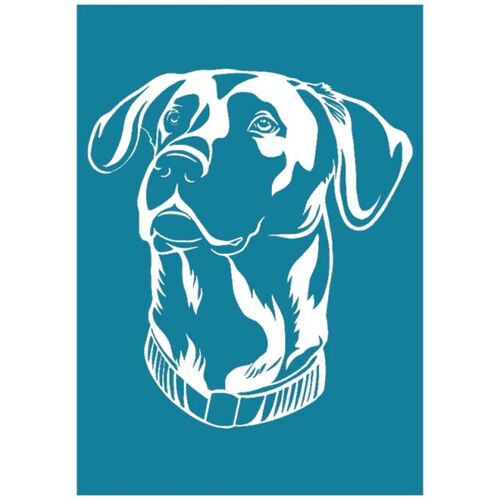 Great Dane Dog Self Adhesive Silk Screen Printing Stencil Me