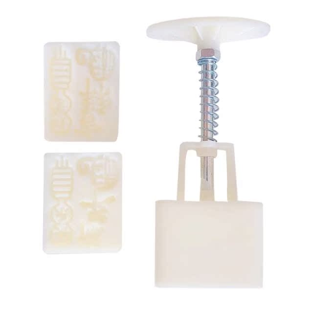 Plastic Mooncake Mold 50g 3D Rectangle Stamps Biscuit Cookie