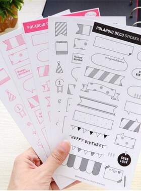 6 sheets/lot calendar paper sticker DIY scrapbooking polaroi