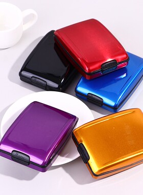 1 Pc Men Aluminum Bank Card Holder Blocking Hard Case Wallet