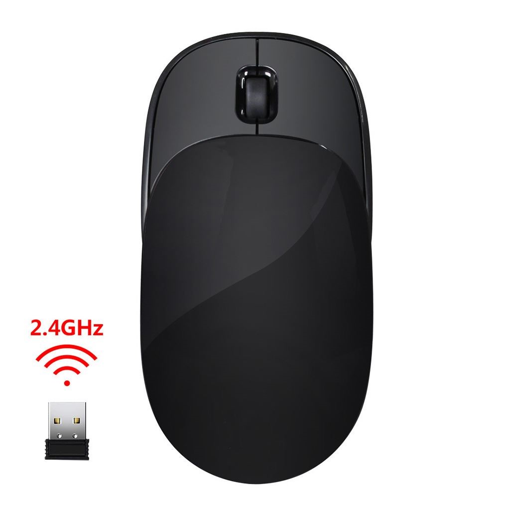 Portable 2.4GHz Wireless Mouse 2400DPI 4 Buttons Mute Mouse