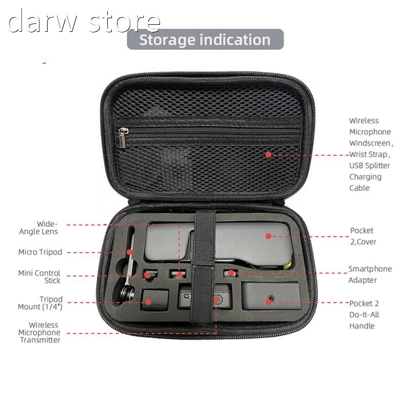 Pockt 2 ortable Case A1cceessories for DJkI OsPmo Pocet Crea