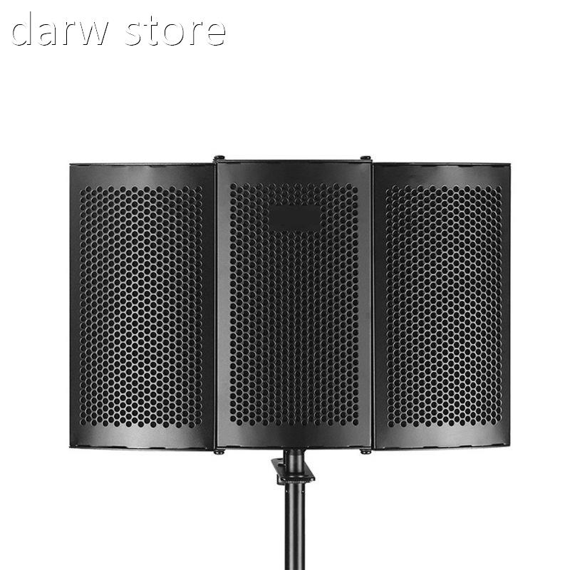 Black Foldable Mcroiphione Isolat1onShield, A djustable S tu