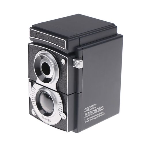 1pc  Automatically Black Pencil Sharpener Vintage Twin-lens