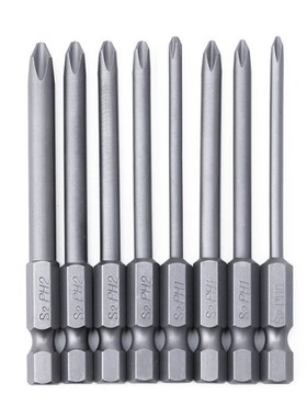 8pc Sizes Alloy Steel Magnetic Cross Head Screwdrivers 75mm