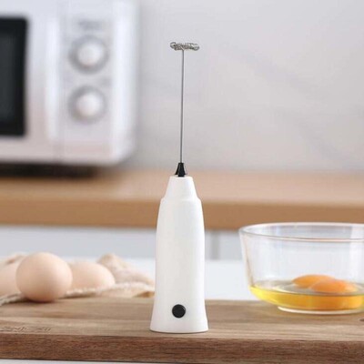 2 Colors Milk Drink Coffee Whisk Mixer Electric Egg Beater F