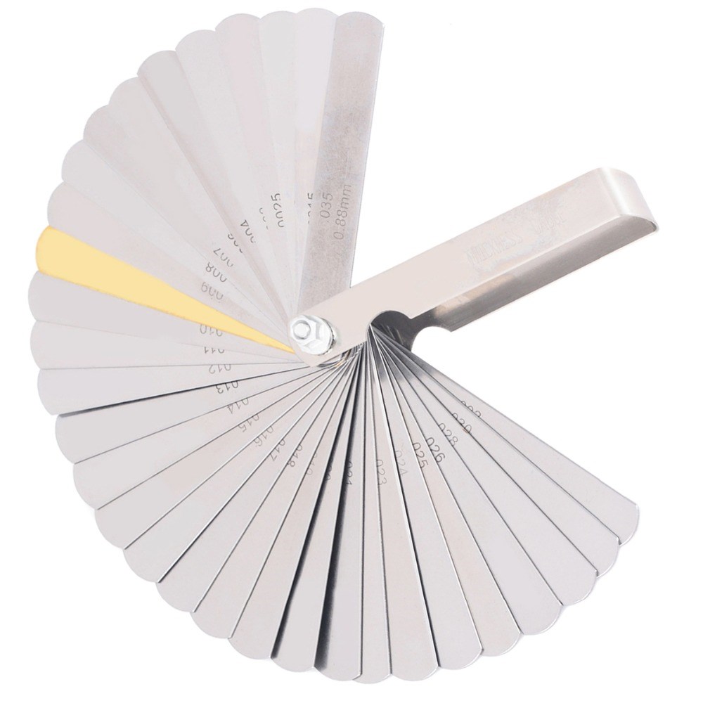 32 Blades Feeler Gauge 0.04-0.88mm Thickness Valve Feeler Fi