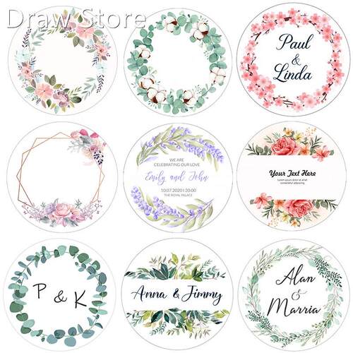 Custom Logo Wedding Birthday Party Sticker Personalized Des