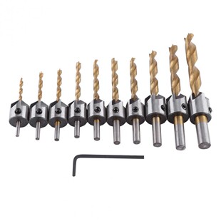 1Set Steel Countersink Drill Bit Carpentry Woodworking Chamf