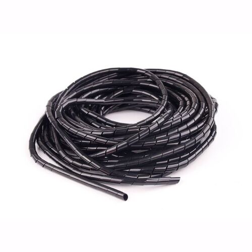 Black Spiral Cable Wire Tidy Wrap PC Home Cinema TV Manageme