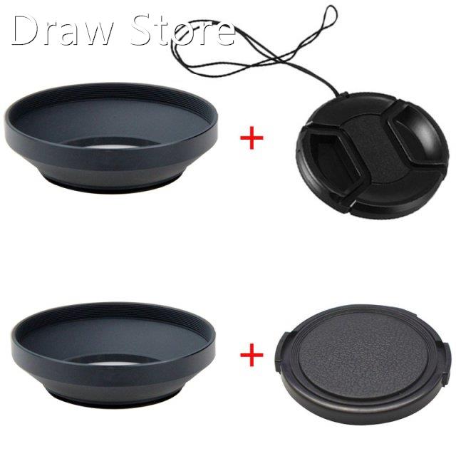 Wide-angle lens hood + lens Cap 40.5mm 43mm 49mm 52mm 58mm 5