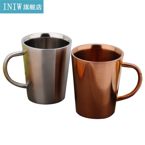 350ML Stainless Steel Coffee Mugs With Handle Big Thickened