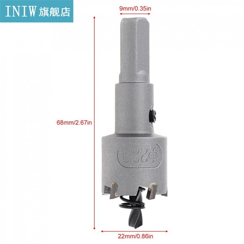22MM Carbide Cutter Head HSS Drill Set Hole for Stainless St