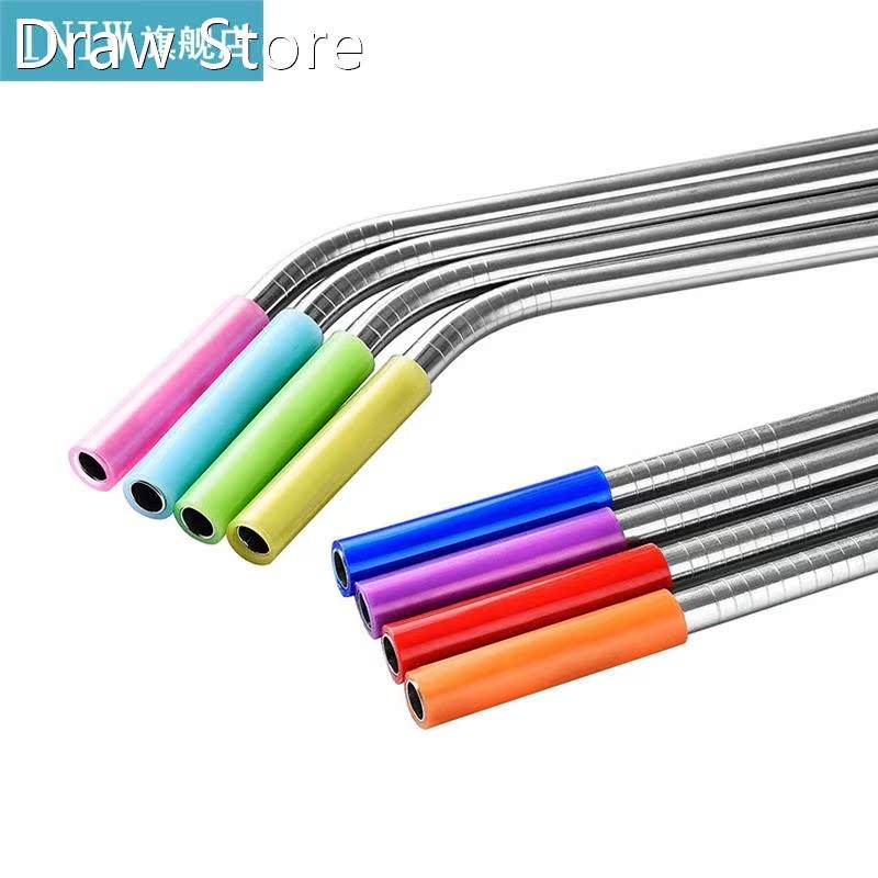 8Pcs/Set Silicone Straw Tips Removable Straw Caps Food Grad