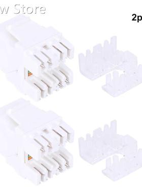2Pcs Cat6 Module RJ45 Network Unshielded 180-Degree In适用于