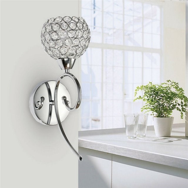 2PCS Crystal Wall Lamp Bedroom Modern Sconce Lamp on the Wal