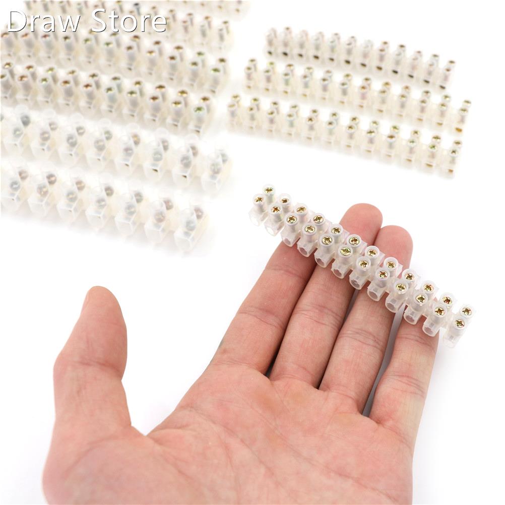 2pcs 3A 6A 10A 20A Screw Terminal Barrier Connector Electric