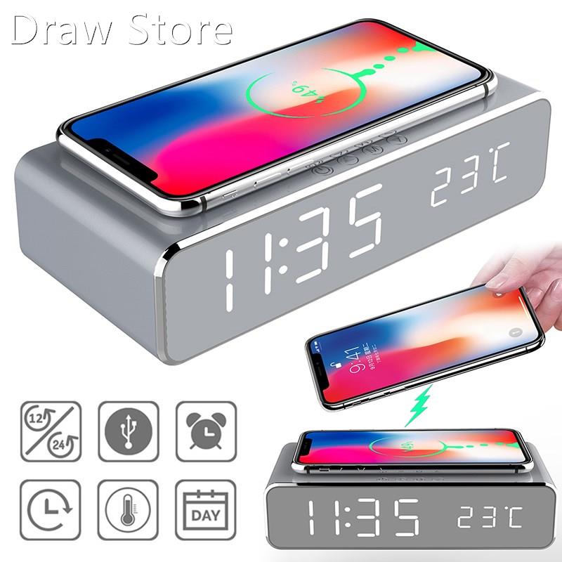 HD 2 In 1 Luminous Digital LED Desktop Alarm Clock With Ther