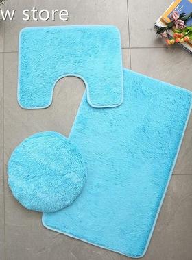 3Pcs o1set Bathroom Mat STet Tilet Rug Contour oMat oilet Cv