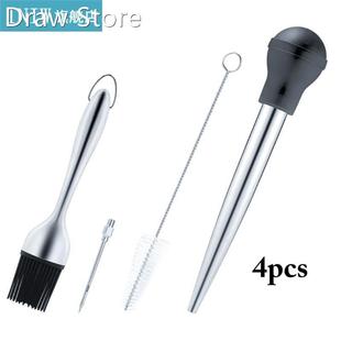 4Pcs/Set BBQ Tools Turkey Baster Set Professional Si