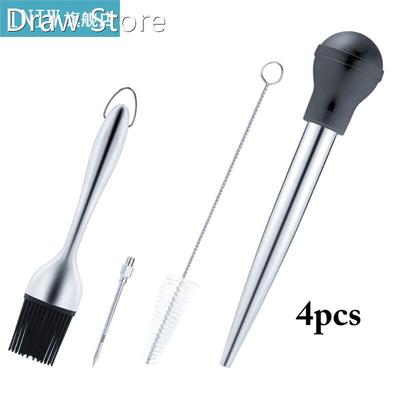 4Pcs/Set BBQ Tools Turkey Baster Set Professional Si
