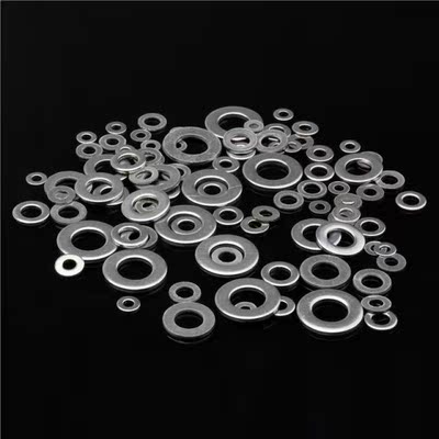 105PCS M3/M4/M5/M6/M8/M10 304 Stainless Steel Washers Plain
