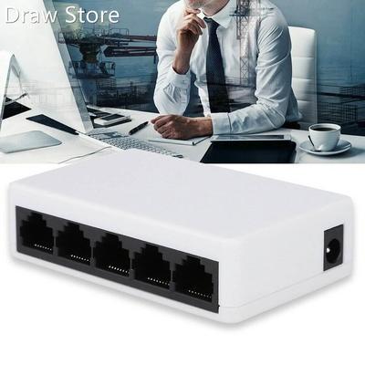RJ45 MINI 5-Ports Fast Ethernet Network Black Switch Hub for