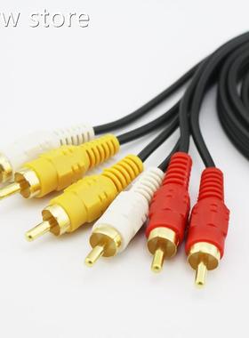 3 RCA Malee to 3 RCA Mae Composit Audio VideoA1V Cable Pllug