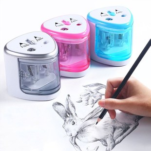 Automatic Pencil Sharpener Two-hole Electric Switch Pencil S