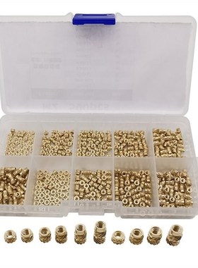 500Pcs/Box M2 Brass Hot Melt Inset Nuts Thread Knurled Injec