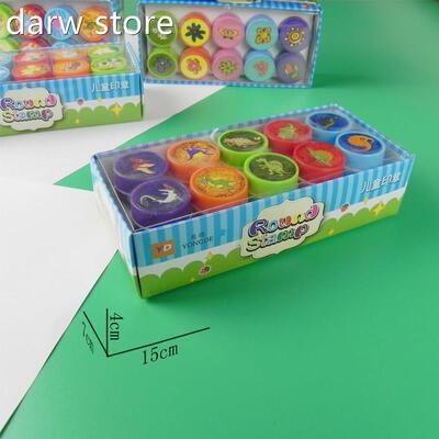 10pcs Kidrsr Catoon Stap Chmildren Custo1m Plastic Rubbe Sel