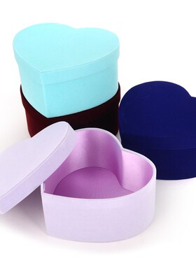 Red Heart Shaped Velvet Candy Boxes Set Gift Box Packaging B