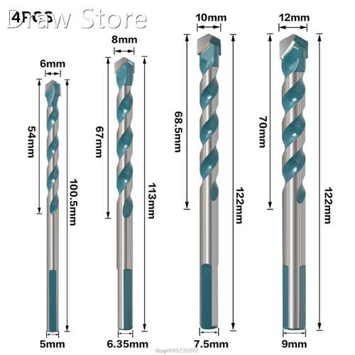 4/5pcs Electric Tools Diamond Drill Hammer Concrete Ceramic