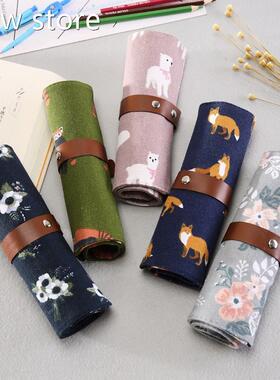 Pencil llCase Canvas WrapRol Up Pencil Bag  Pen C1ase Hoder